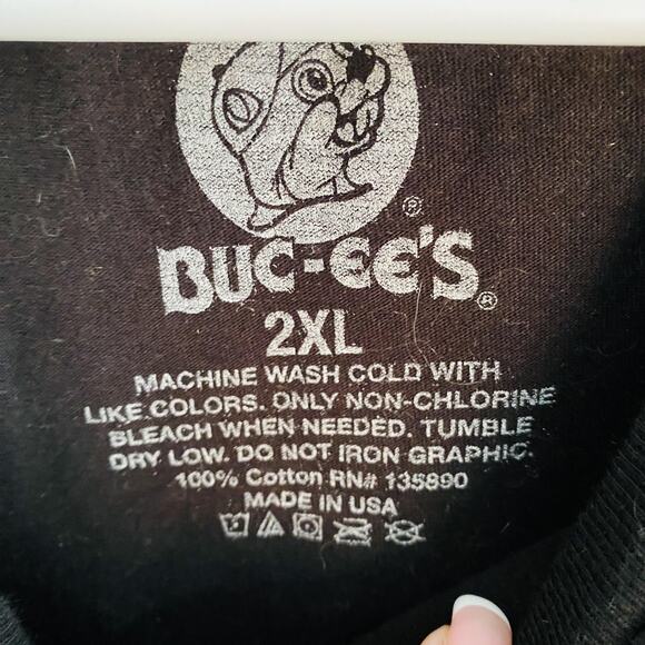 Buc-ee's Shirt Mens 2XL Black Halloween Boo Yah Ghost Graphic Tee Halloween glow - Picture 3 of 3